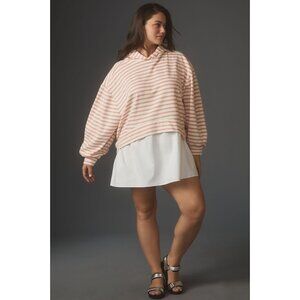 Pilcro XL Hooded Sweatshirt Twofer Mini Dress Pink Pattern By Anthropologie